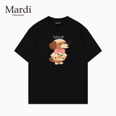 Mardi Mountain韩国正品 2026夏新款 专柜授权 黑白纯棉短袖 女t恤