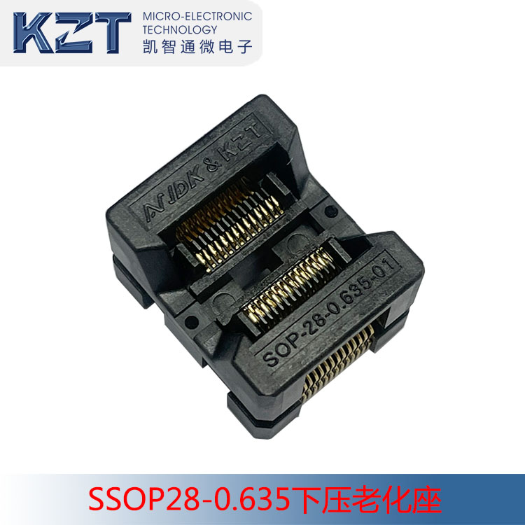 ssop28-0.635 老化座 OTS28 150mil 测试座 窄体 编程座 150mil图片