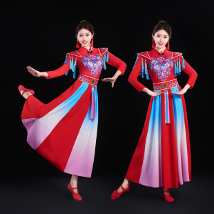 最新款成人打鼓服迎亲队伍礼服扇子舞秧歌服中国风鼓舞秧歌演出服