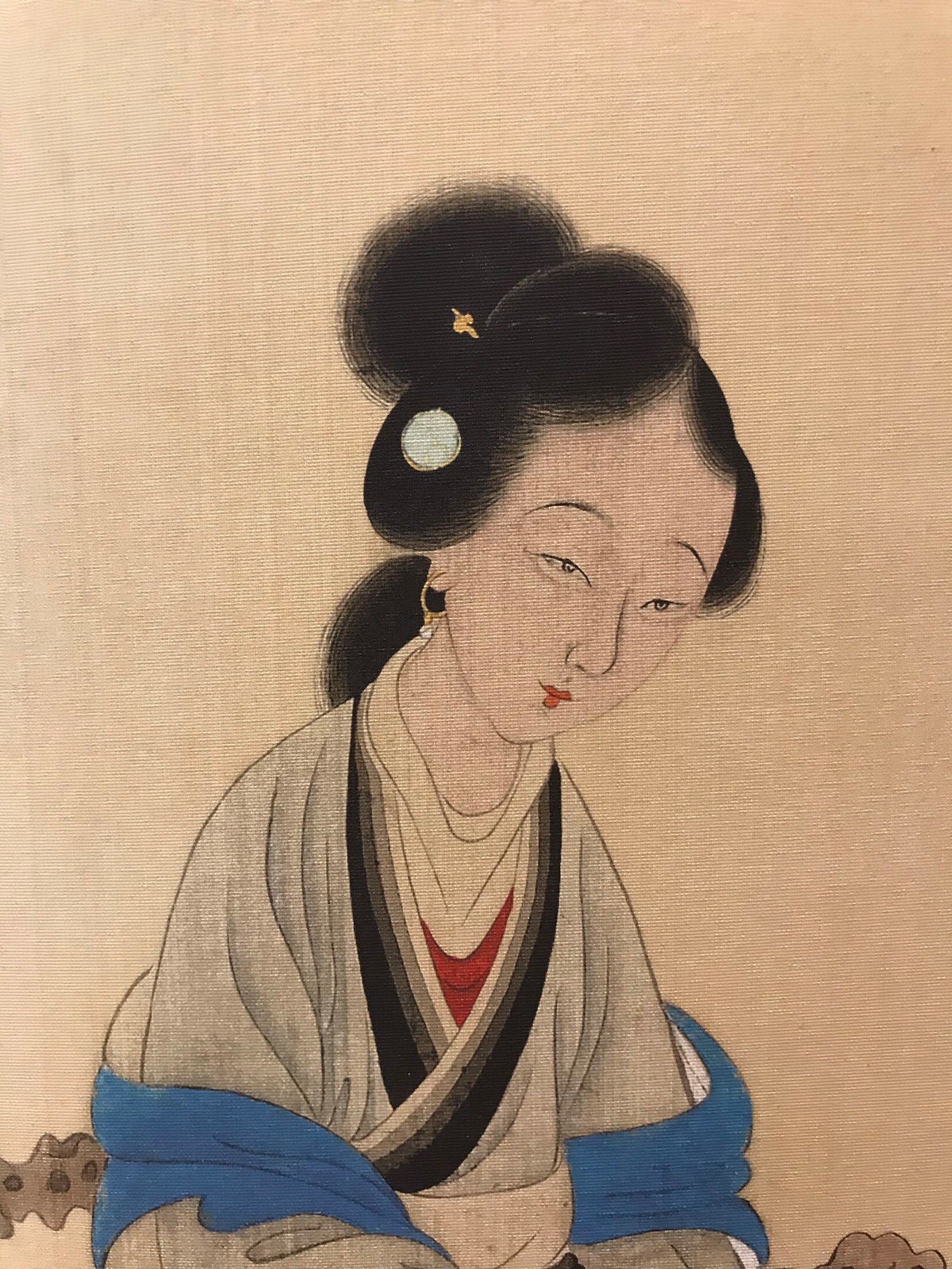 故宫藏 清改琦  元机诗意图  绢本复制挂轴