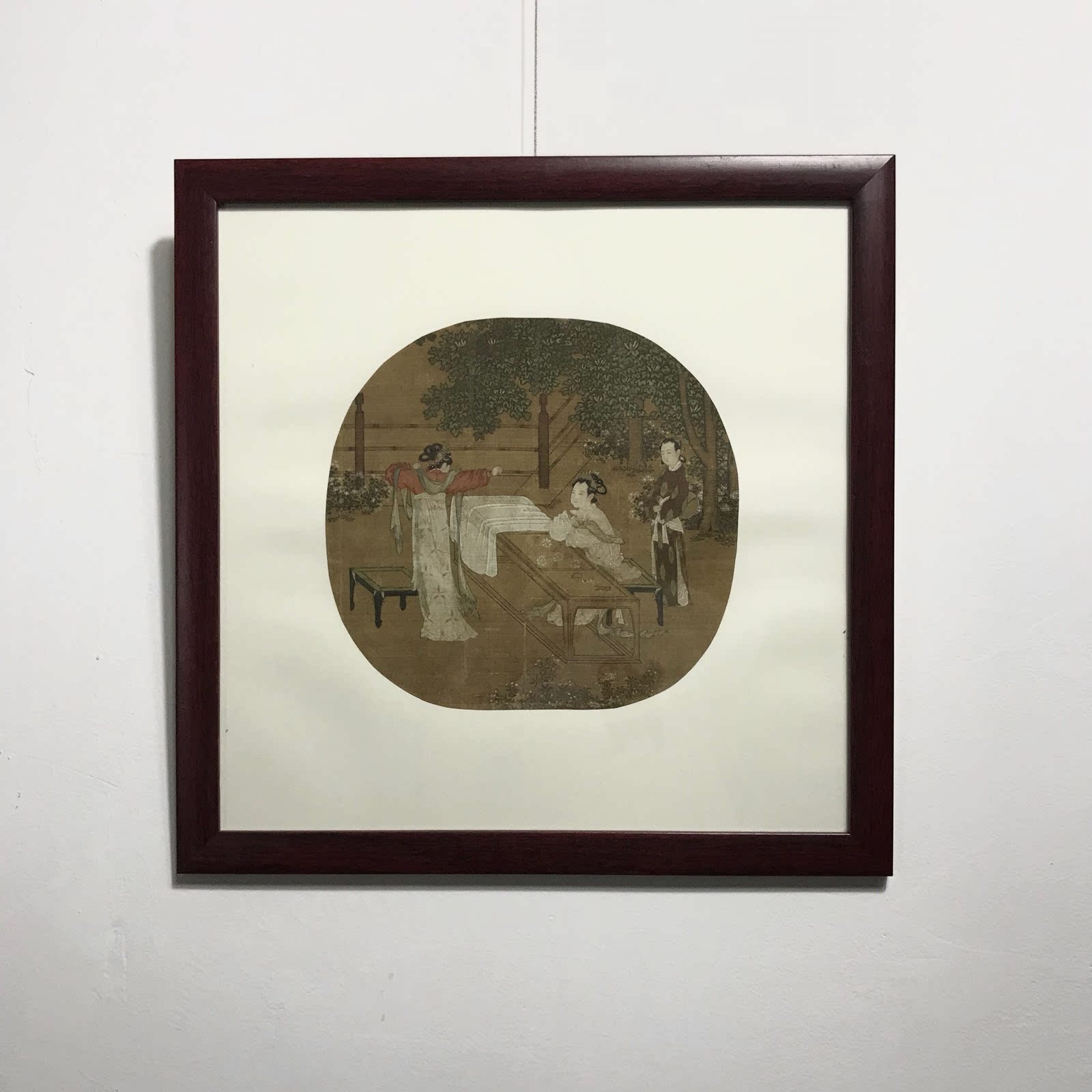 故宫复制品 南宋刘松年仕女图 美貌古典仕女  逼真再现 已裱配框