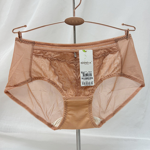 专柜青年爱戴内裤 3451速干女士蕾丝边中腰纯色透明网纱包臀女短裤