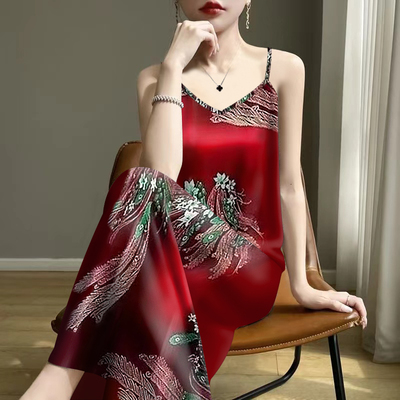 清仓捡漏-2025夏新款修身减龄遮肚妈妈装背心吊带中长款连衣裙女