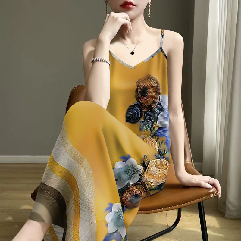 清仓捡漏-2025夏新款修身减龄遮肚妈妈装背心吊带中长款连衣裙女