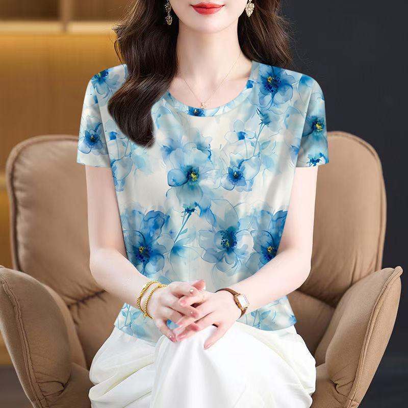 夏季新款印花短袖T恤女