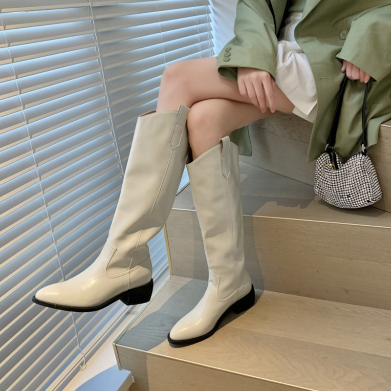 大粗腿胖妹妹加宽骑士高筒长靴