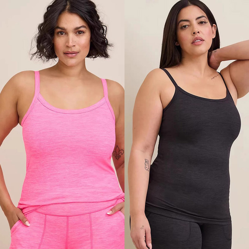 150 200 400斤欧美胖MM特大码女速干软糯健身运动打底吊带衫Y27