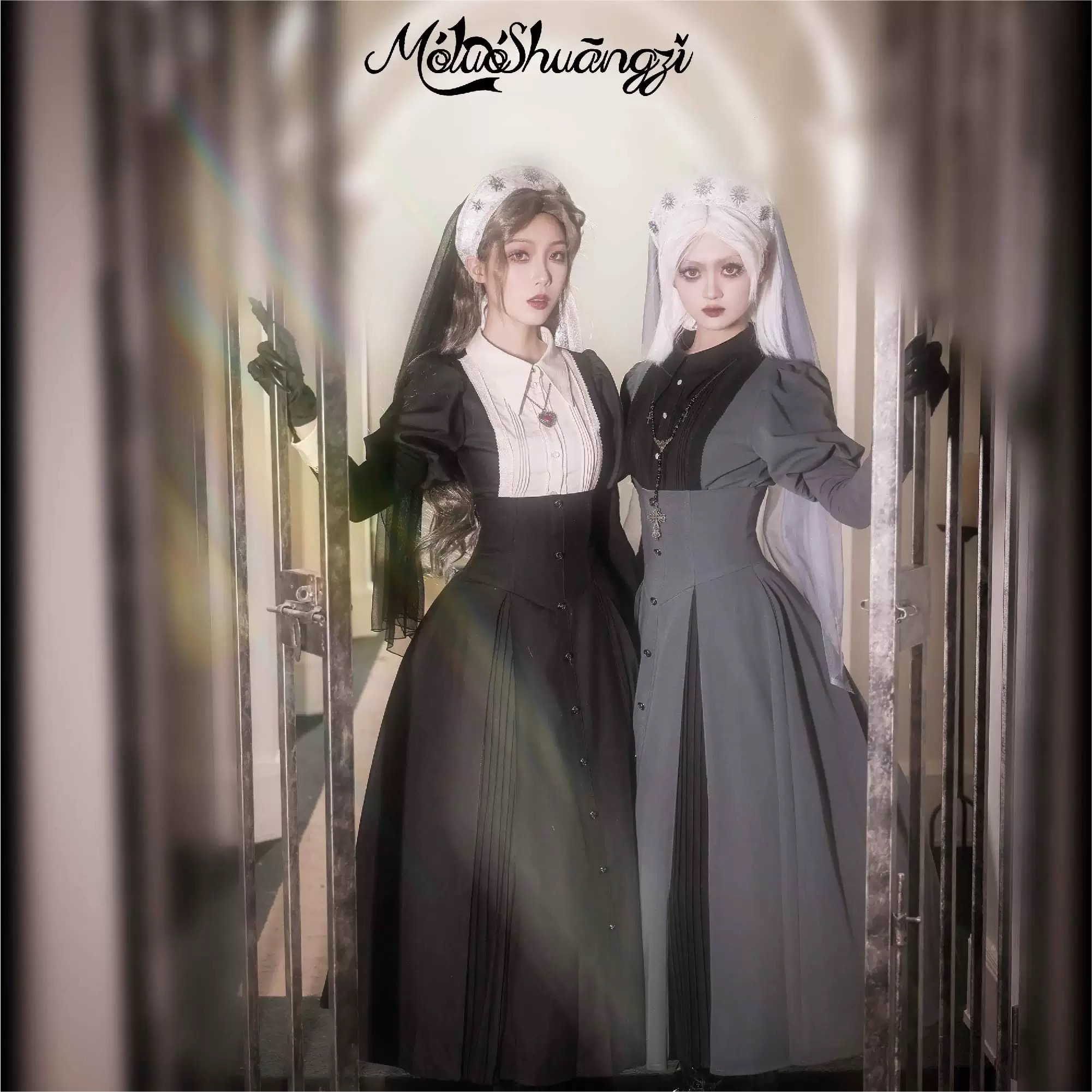 【现货】暗黑泡泡龙分体长款摩罗双子Lolita正品哥特修女长袖OP