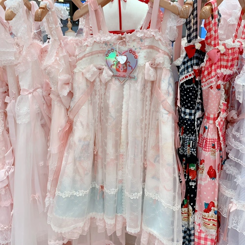实体店现货·花与珍珠匣桃与月高腰jsk/三段op/姬袖内搭