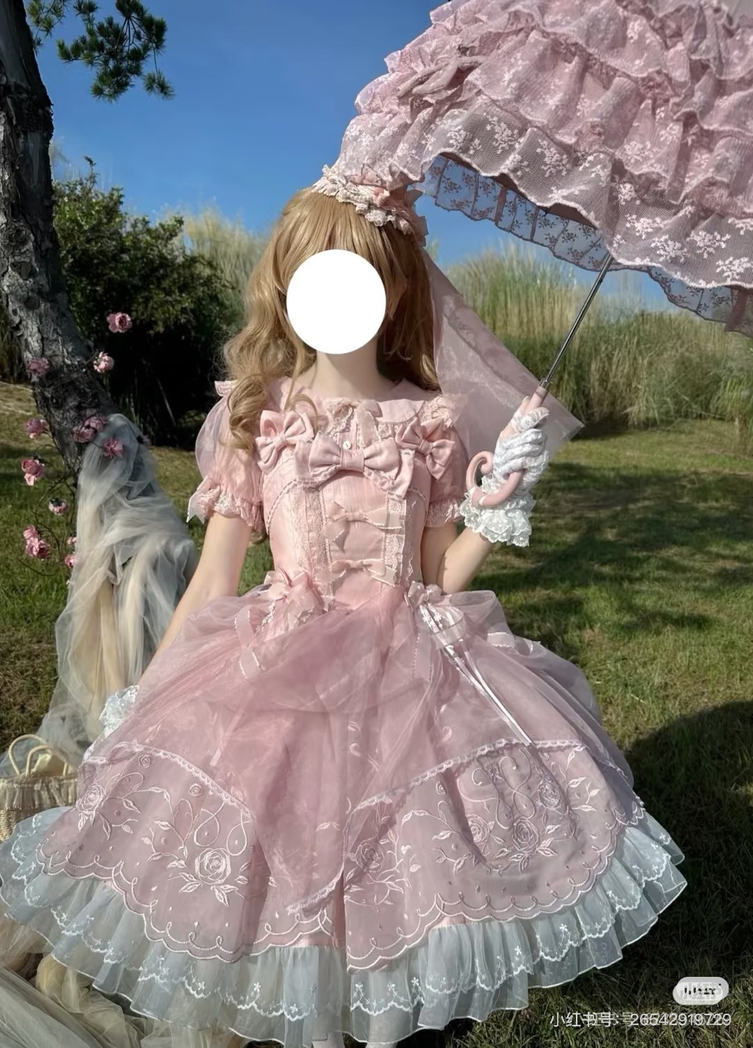 现货蔷薇心结仙女JSK分体OP芭蕾风Lolita