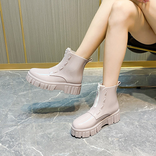 低筒厚底韩版时尚防水防滑雨鞋女