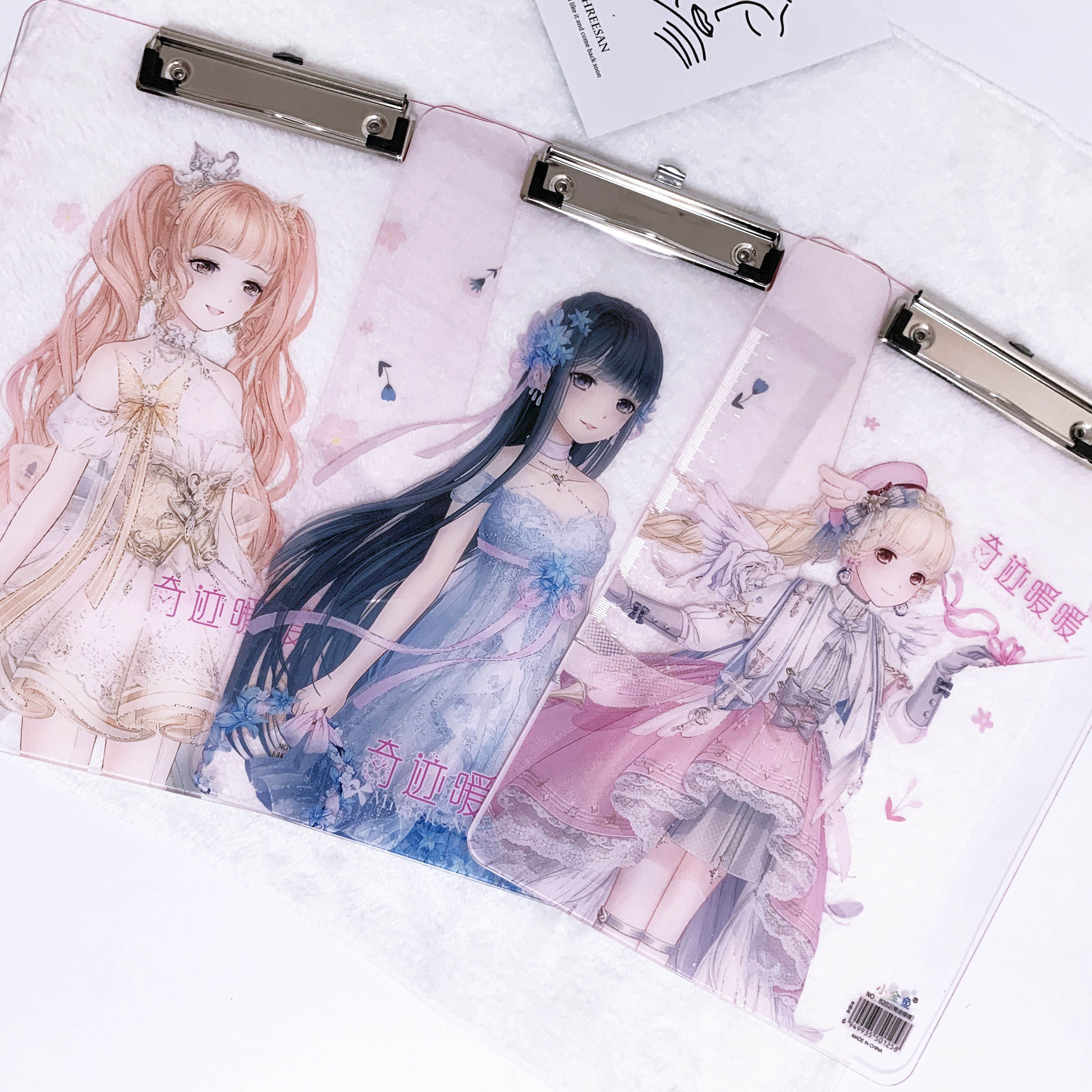 奇迹暖暖小雏菊A4亚克力女孩板夹文件夹写字板学生考试垫板少女心
