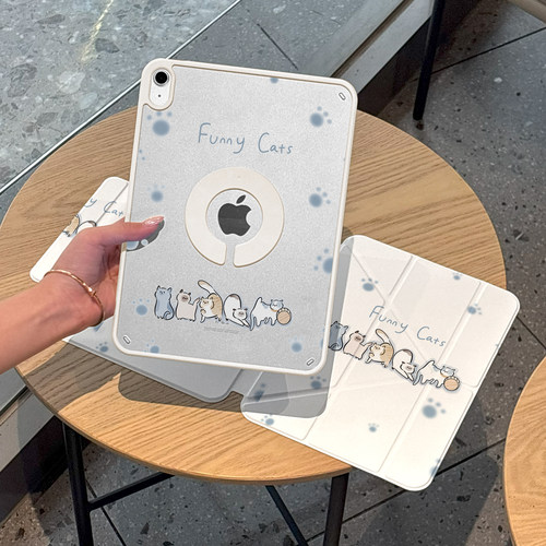 720磁吸旋转ipad防弯透明保护壳