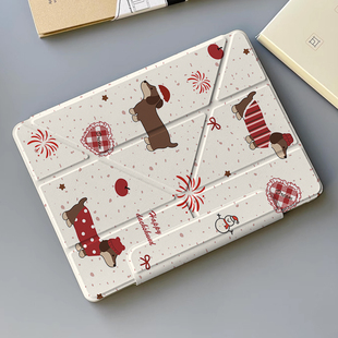 iPad10保护套air6壳720旋转pro新款mini7磁吸air5苹果11寸防弯9代平板13透明Y折笔槽4亚克力轻薄8拆分7可爱冬