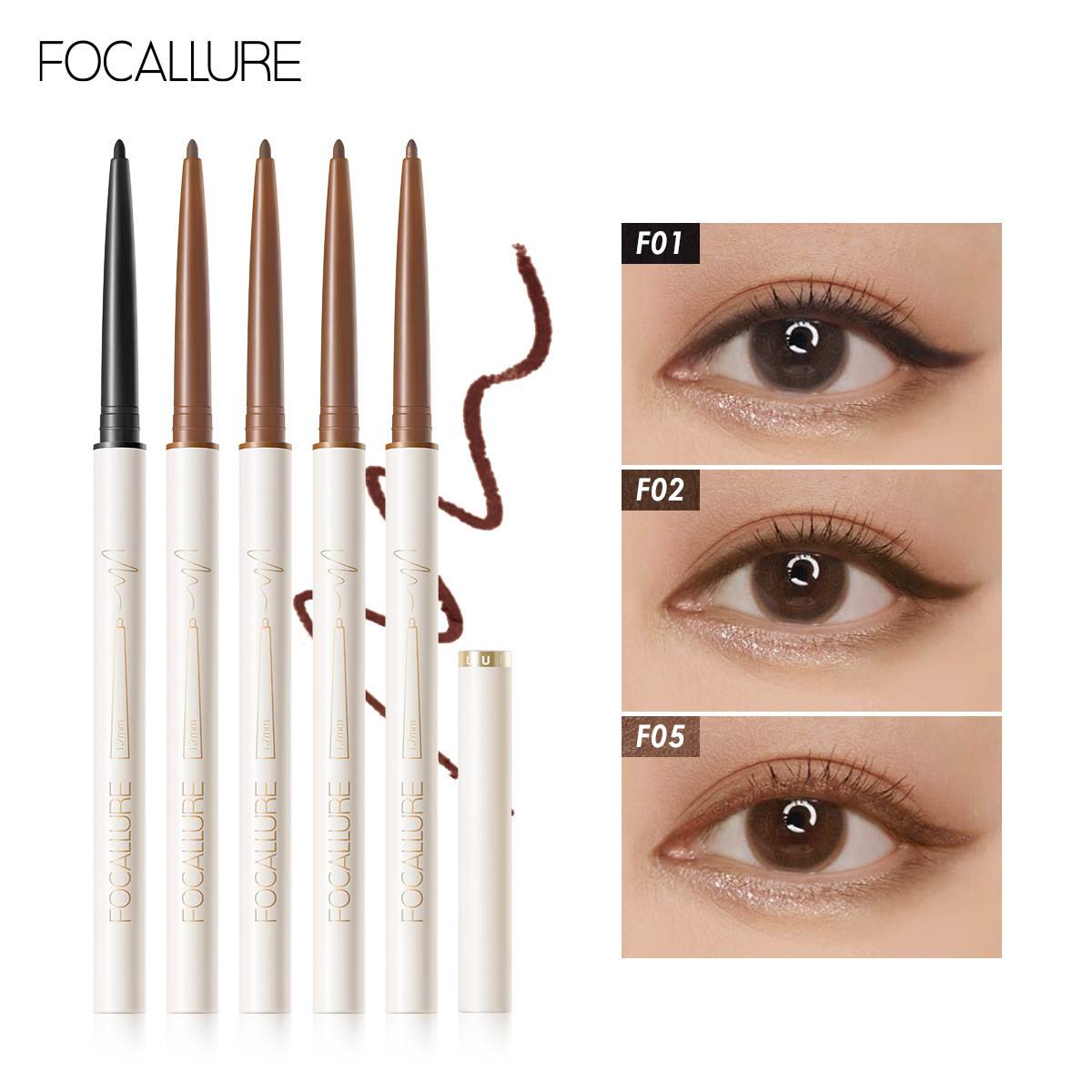 眼线胶笔防水不晕染内眼线笔极细持久新手FOCALLURE Eyeliner Gel