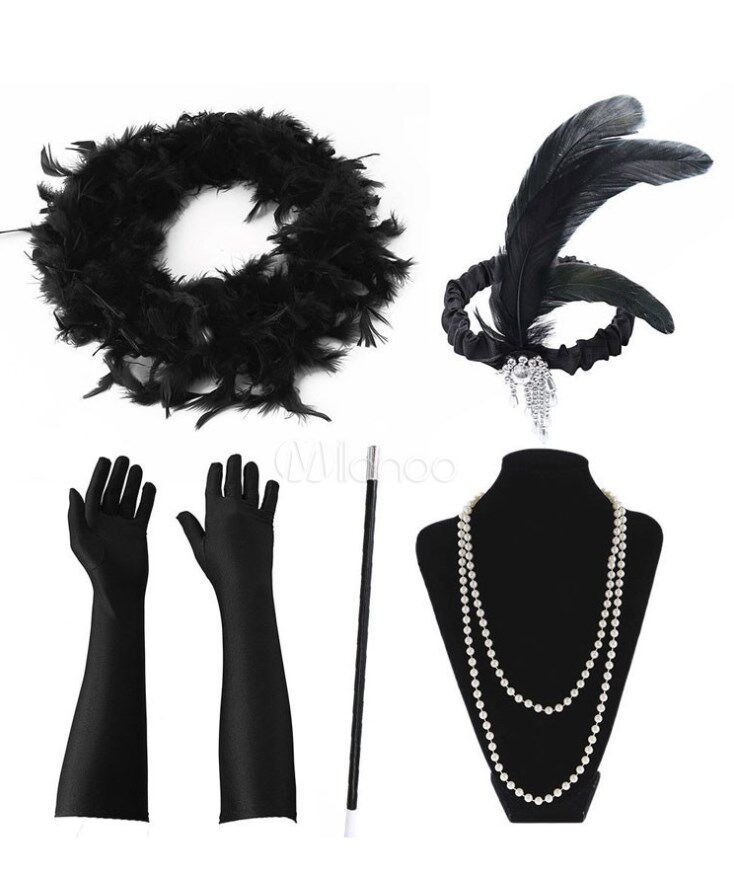 1920 s Charleston Flapper girl ball necklace set maomao