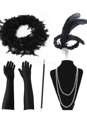 1920 s Charleston Flapper girl ball necklace set maomao