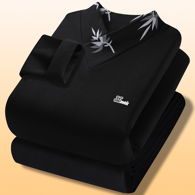 冬季16男孩加绒加厚保暖内衣套装13初中学生14岁大童V领秋衣秋裤