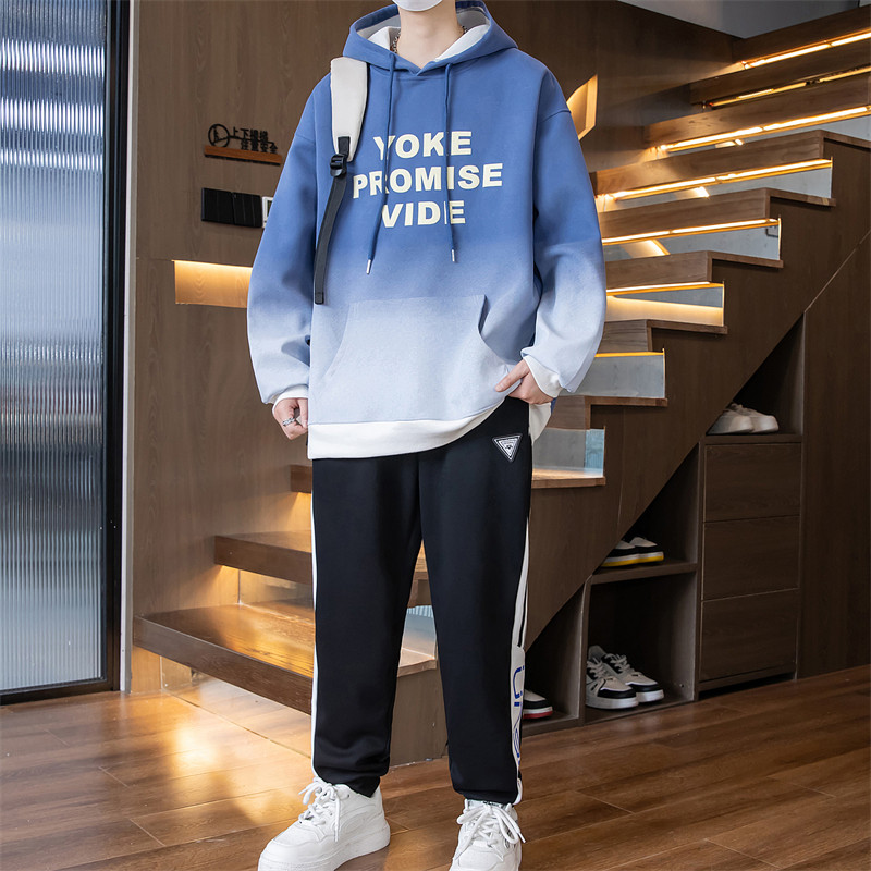 秋季青少年潮流帅气卫衣13岁男孩15高初中学生14大童长袖T恤套装