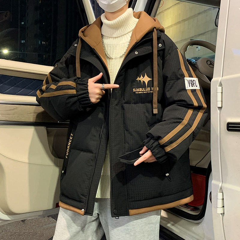 冬季男孩宽松羽绒服13青少年15岁初高中学生14大童16潮流帅气外套