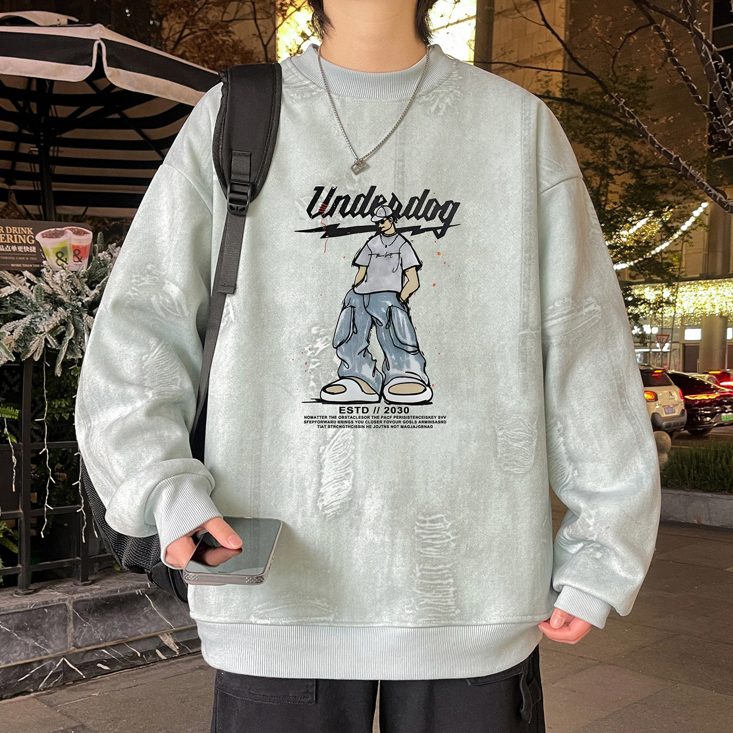 青少年春秋季卫衣12岁男孩13初中学生14宽松15大童打底衫长袖t恤