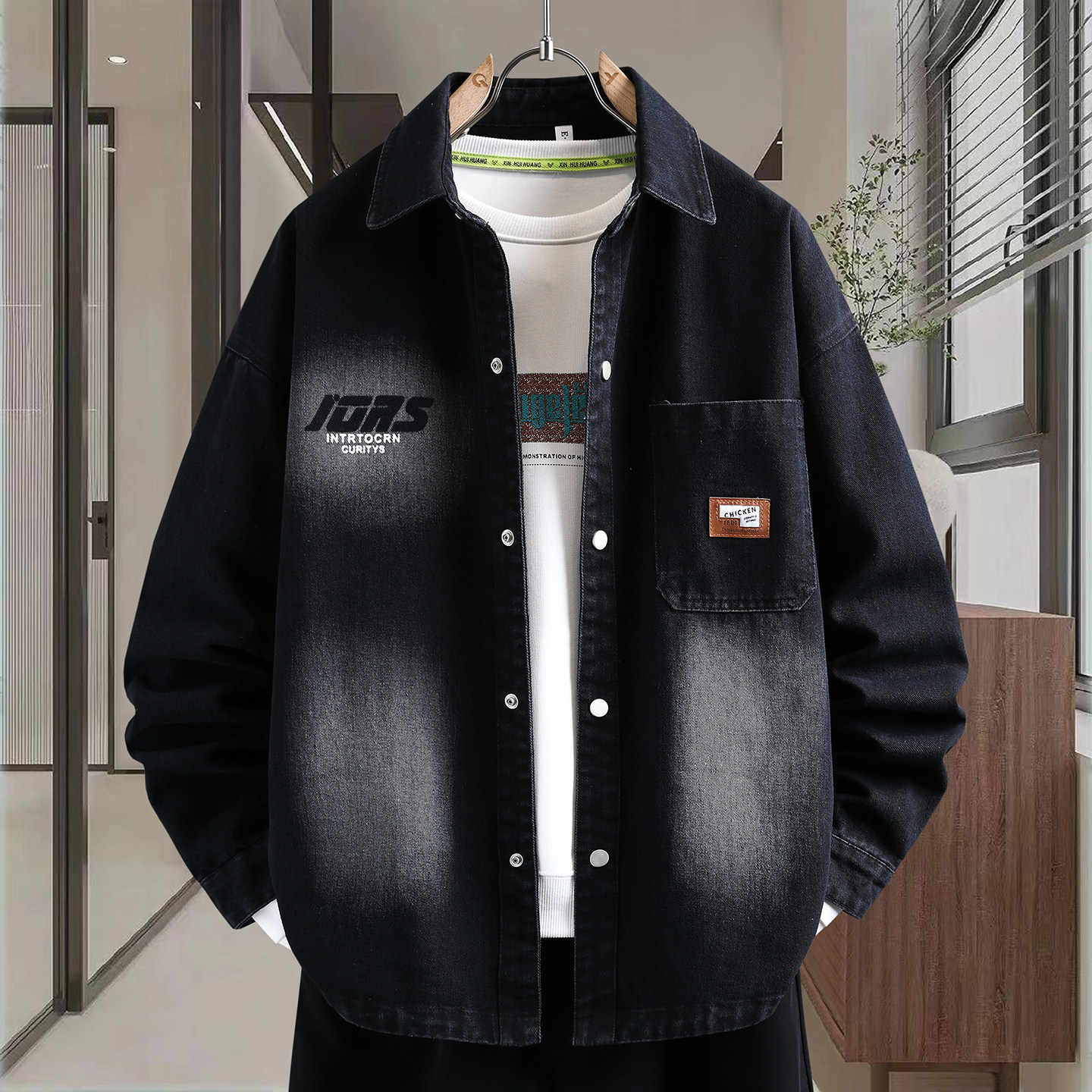 青少年春季潮流宽松牛仔衬衫男孩14中学生15岁帅气16大童衬衣外套,童装/婴儿装/亲子装,儿童牛仔衬衫,淘宝优惠券,粉丝福利购,淘宝优惠卷