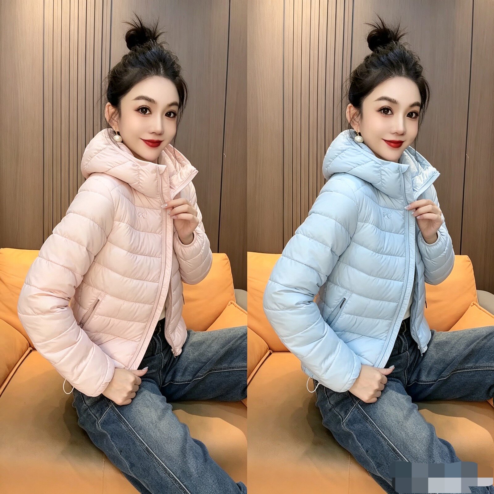 轻薄棉服女短款连帽2026秋冬新款小个子修身显瘦轻便保暖棉衣外套