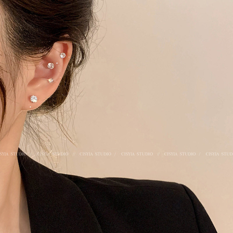 S925纯银针精致小巧设计耳钉女小众高级感养耳洞免摘耳骨耳棒耳饰,饰品/流行首饰/时尚饰品新,耳钉,淘宝优惠券,粉丝福利购,淘宝优惠卷