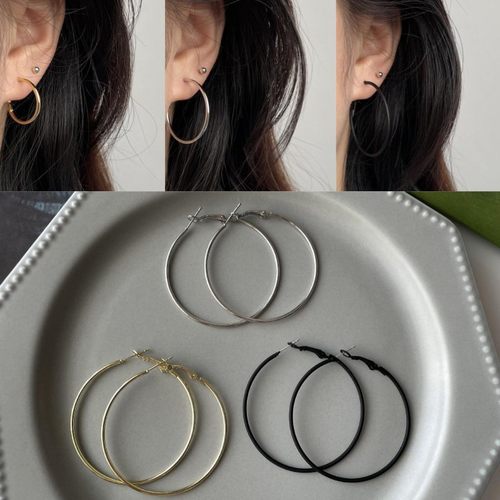 小众独特耳环圆形大圈耳环2023新