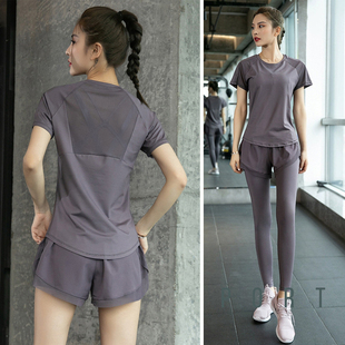 瑜伽服女2025新款秋季速干衣专业高级感健身晨跑步小个子运动套装