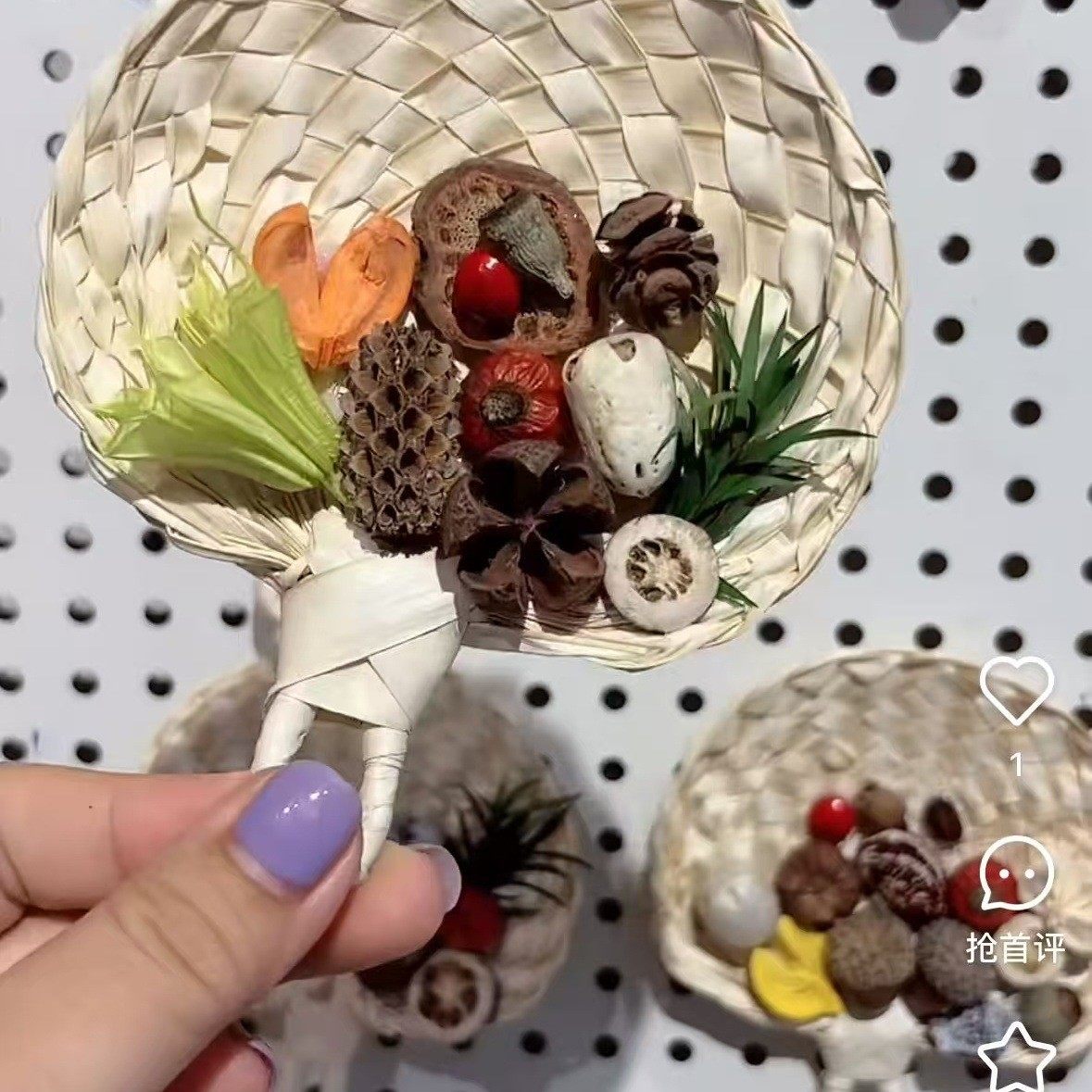 云南西双版纳扇子真植物diy森系冰箱帖标本伴手礼家居墙面装饰品,家居饰品,户外/庭院摆件,淘宝优惠券,粉丝福利购,淘宝优惠卷