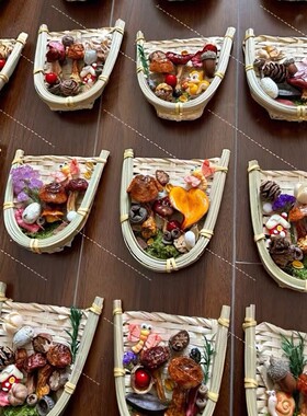 云南小簸箕真植物diy森系冰箱帖标本伴手礼家居墙面装饰品