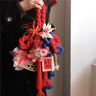 门挂万字结挂件中国结成品装饰乔迁实用伴手礼新年礼物卧室门美式
