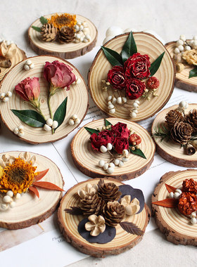 乾燥花冰箱贴墙贴真花装饰diy云南旅游特色纪念品摆摊小摆件伴手