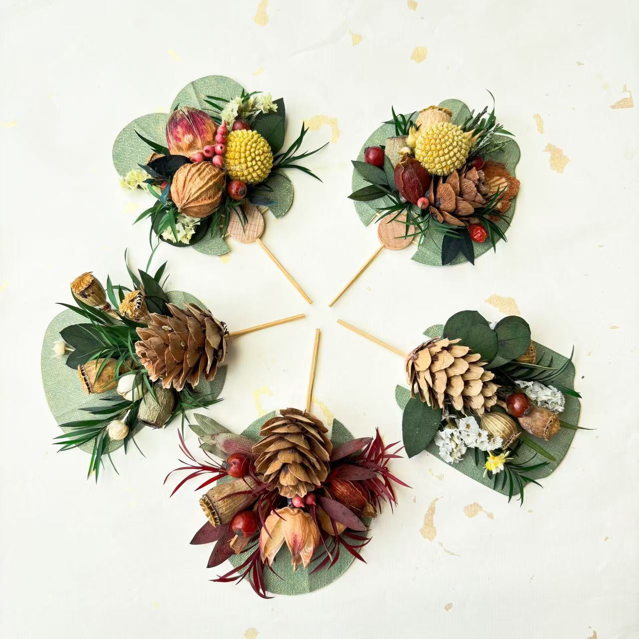 云南小扇子真植物diy森系胸针冰箱帖标本伴手礼家居装饰品