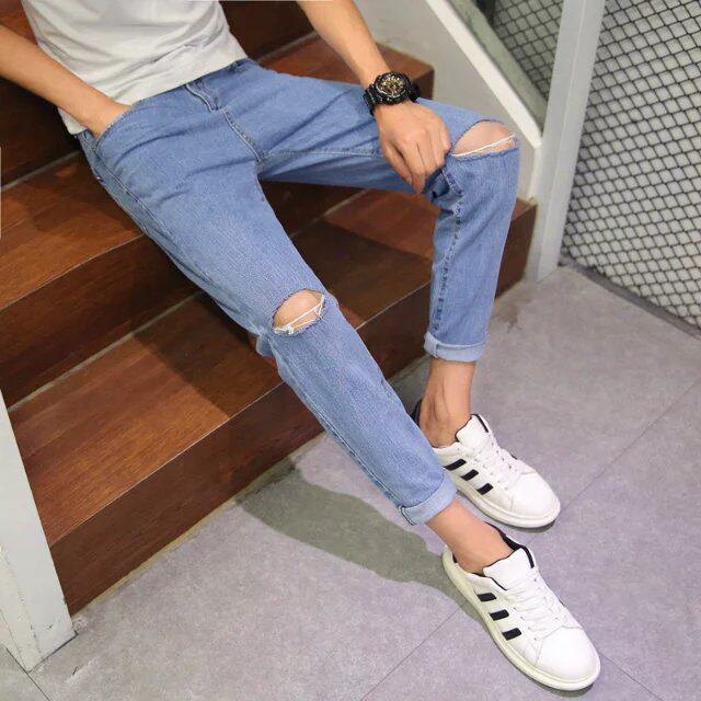 Jeans pour adolescent pieds Slim pour été - Ref 1470459 Image 1