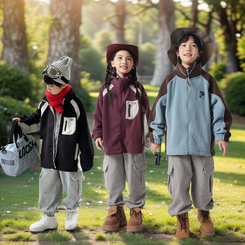 摇粒绒外套男童秋装2024新款