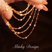 「金庭」精致双层珍珠项链日常叠戴气质锁骨链轻奢颈链时尚 百搭款