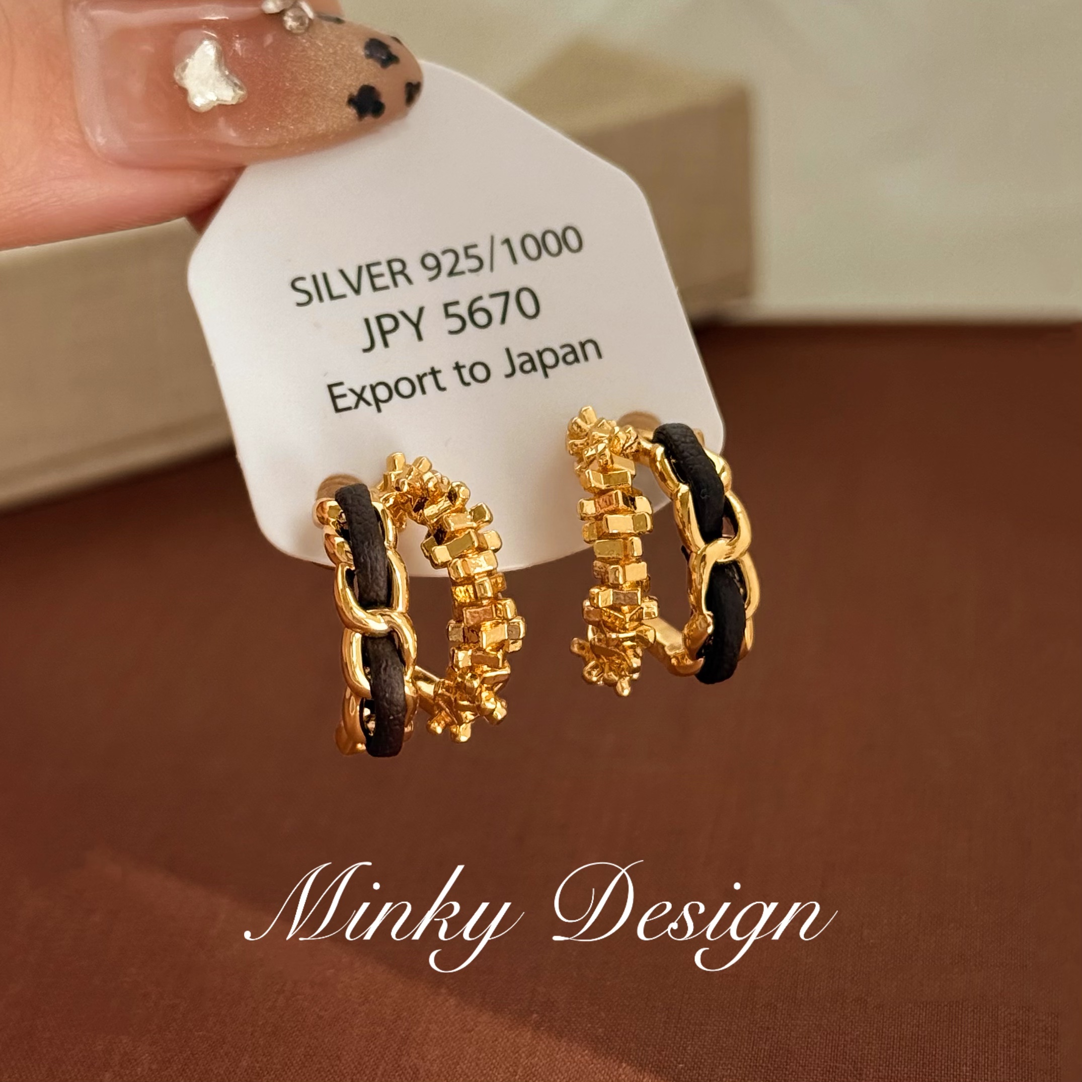 「金缕织梦」设计感复古耳钉蚊香盘耳夹无耳洞耳钉女秋冬耳环耳饰