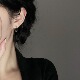 「银色微尘」设计感蚊香盘耳夹无耳洞中性简约素圈耳环耳圈耳饰女