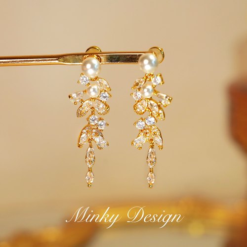 「纯真想象」原创高级感珍珠耳钉蚊香盘耳夹无耳洞耳环小众耳饰女