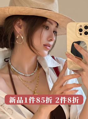 Minky「生命力」金色扭曲耳环耳钉螺丝耳夹小众无耳洞耳饰设计感