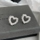 「心动预告」碎银子爱心耳钉蚊香盘耳夹精致设计耳环小巧气质耳饰