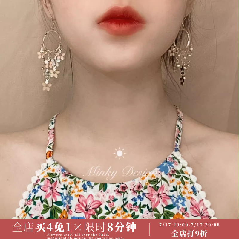 森系小姐姐超仙感觉哟纯银耳饰