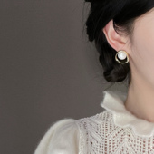 「温柔尤物」法式 轻奢珍珠蚊香盘耳夹女耳饰耳环气质耳钉精致小众