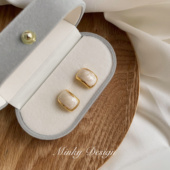 「清晨 薄雾」温柔小众耳钉耳饰女无耳洞蚊香盘耳夹简约耳钉气质