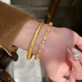 「鎏金光年」中古双层手链气质百搭双层精致手串轻奢高级手饰配饰