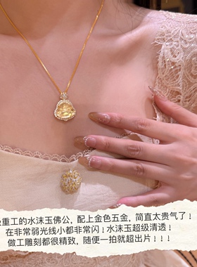 「笑佛」小众气质玉佛佛公项链S925纯银女款锁骨链颈链高级感礼物
