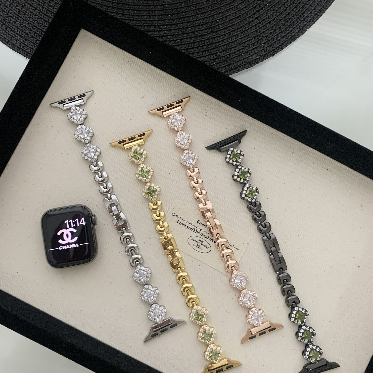 四叶草皓石手链手表表带