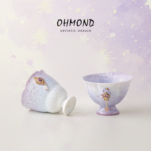OHMOND | 渐变结晶釉锔钉陶瓷主人杯女 功夫茶杯茶具品茗杯伴手礼